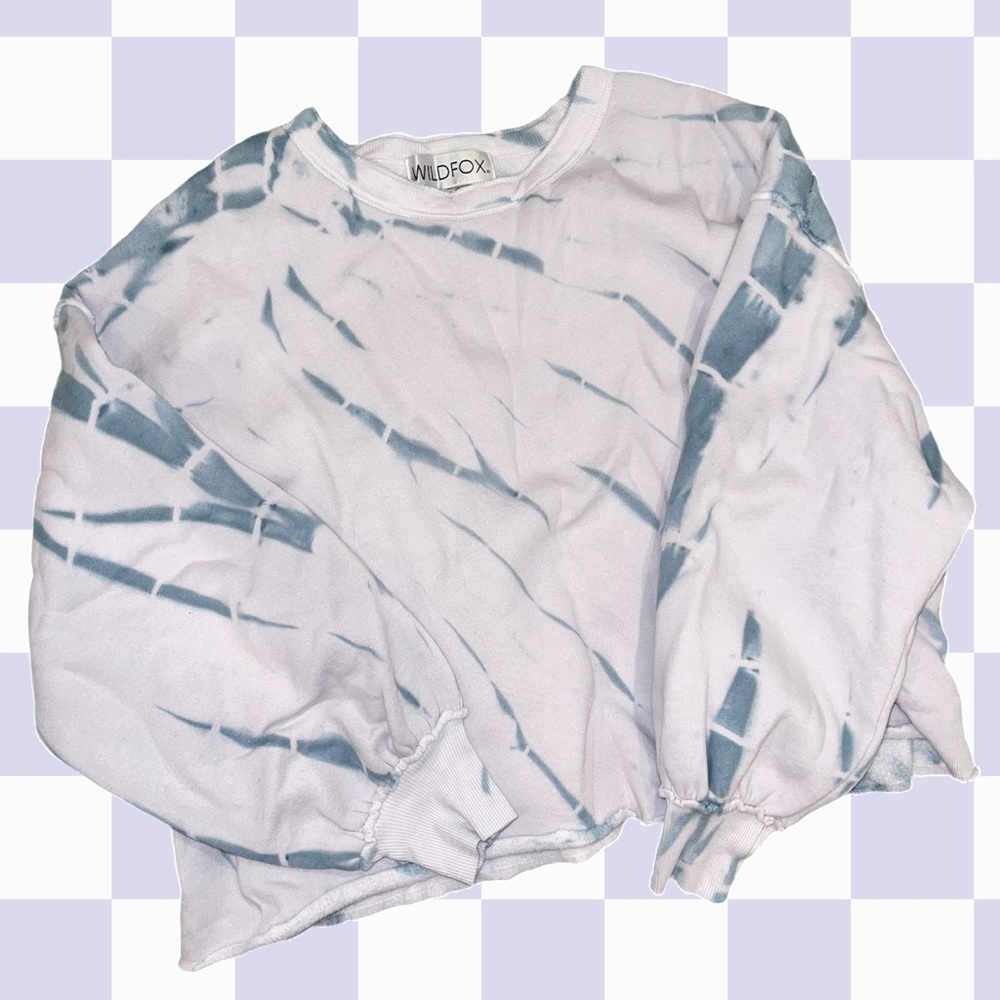 Wildfox cropped tie-dye sweatshirt